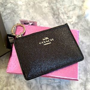 Coach mini wallet with key chain